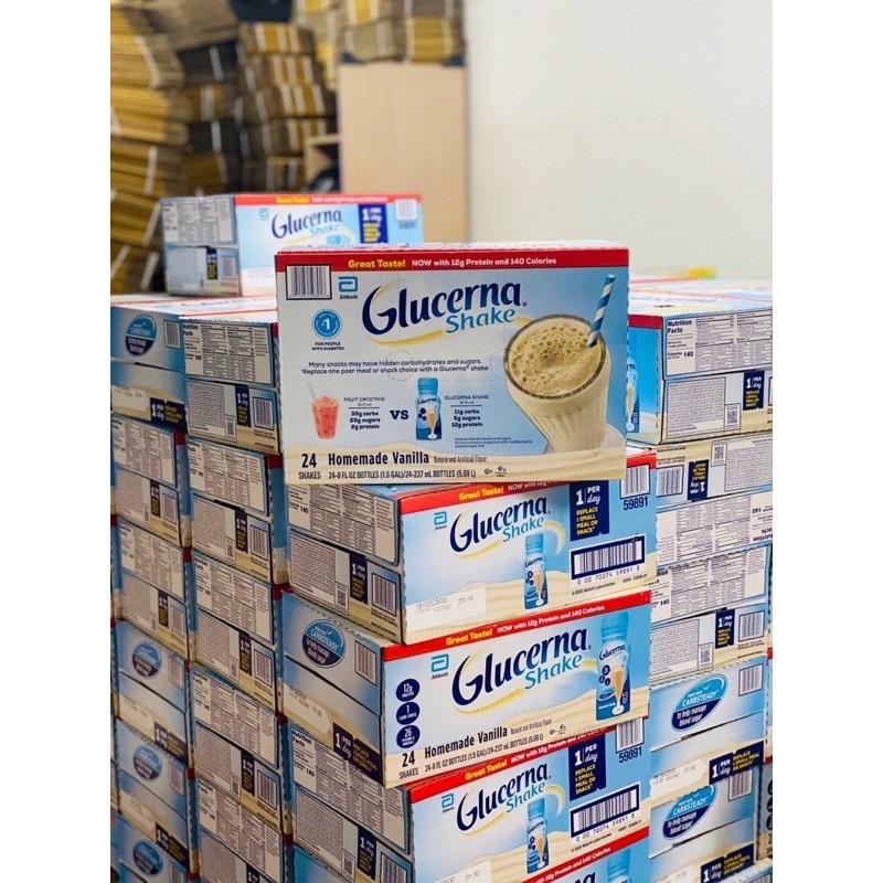 Thùng 24 Chai Sữa Glucerna Nước Dành Cho Người Tiểu Đường 237ml Mỹ