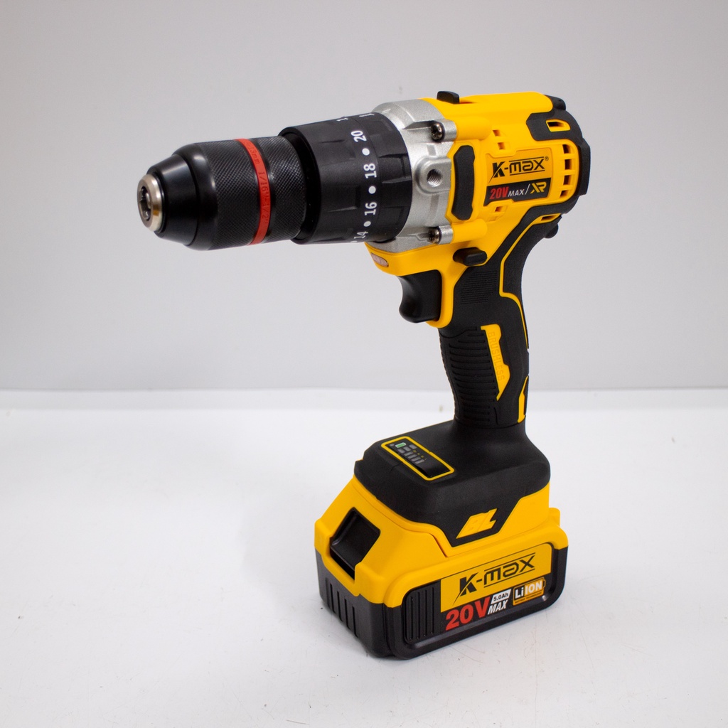 Máy khoan K-Max 20v K-59XG động cơ không chổi than - chân pin MAKITA - đầu auto lock thép 13mm - hàng chuẩn chính hãng