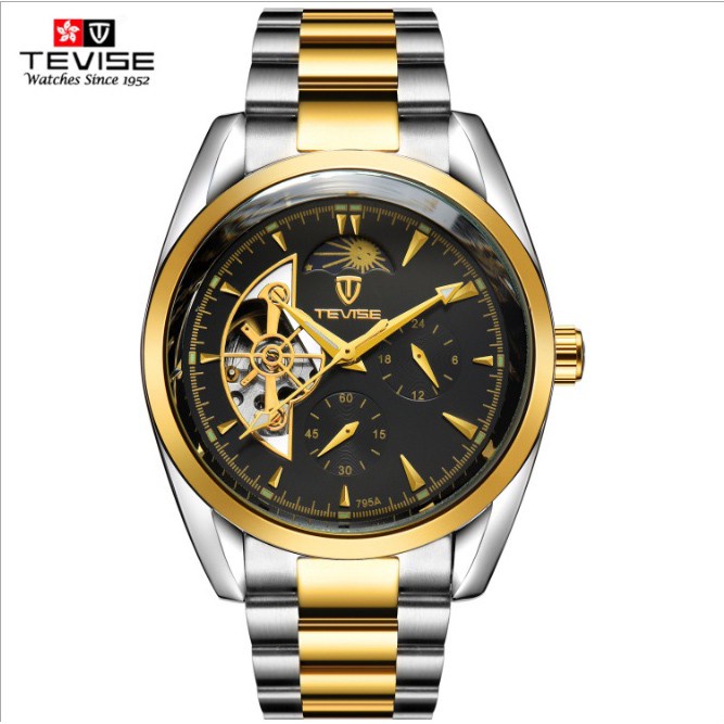 ĐỒNG HỒ NAM LỘ MÁY AUTOMATIC CHÍNH HÃNG HIỆU TEVISE T795-001 DÂY INOX NGUYÊN KHỐI (TẶNG KÈM HỘP) | BigBuy360 - bigbuy360.vn