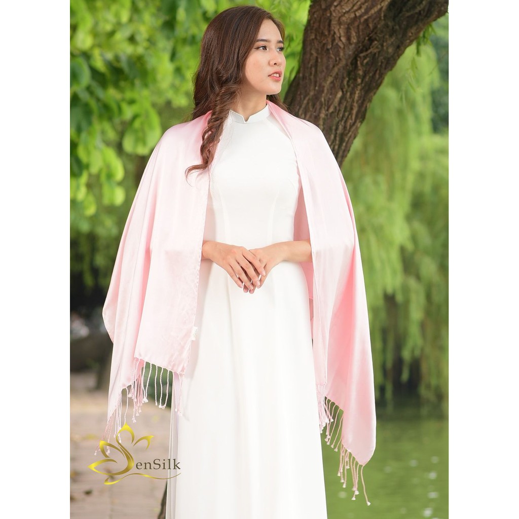 Khăn Lụa SenSilk Luxury Hồng Cực Xinh