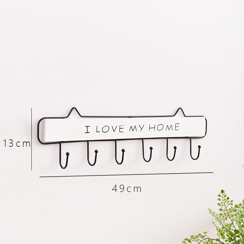 Móc treo quần áo, đồ dùng có chữ i love my home trang trí nhà cửa