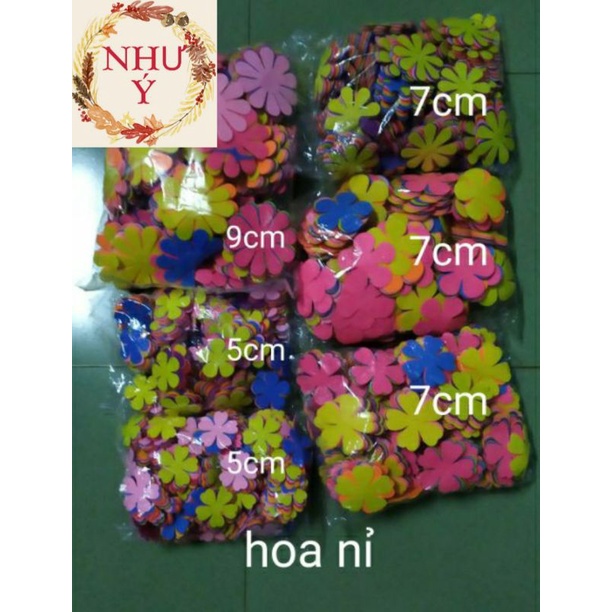 Hoa nỉ 1li, 2li dập sẵn trang trí mầm non, làm đồ handmade🌻SHOP MẦM NON NHƯ Ý 🌻