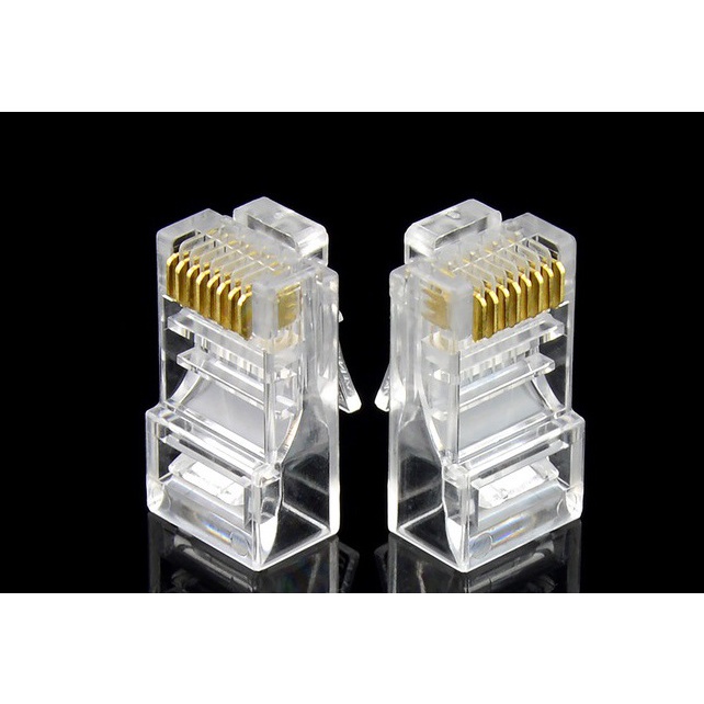 100 đầu bấm dây cáp mạng RJ45 nhựa mẫu mới - RJ45100