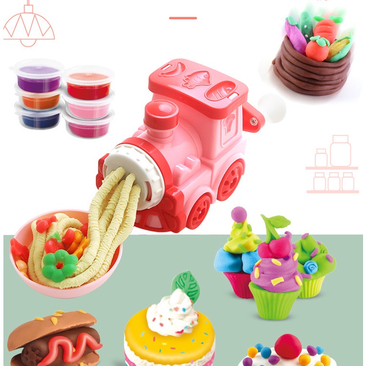 Đất nặn máy thần kì làm thức ăn mì, nui, phở, tôm, thịt, rau - Đồ chơi trẻ em