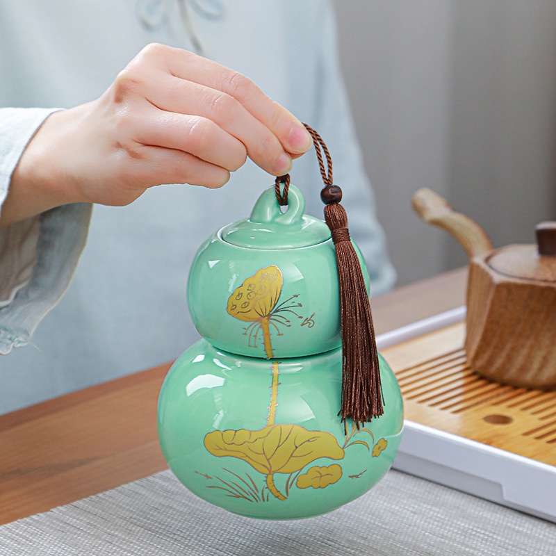 Hũ đựng trà Hồ Lô 02 tầng nắp siêu khít