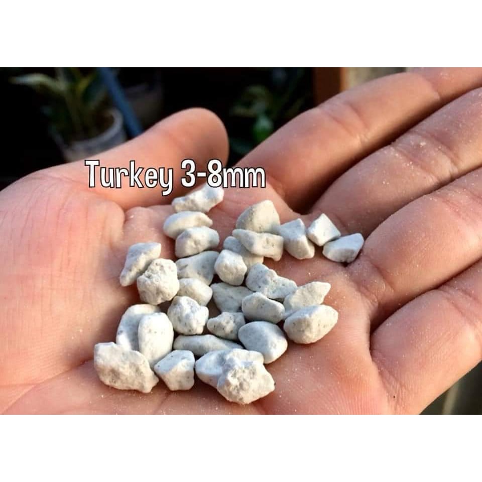 Đá Lông Vũ Turkey 3-8mm (1kg) - Đá Nham Thạch Trắng Vật Liệu Lọc Hồ Cá