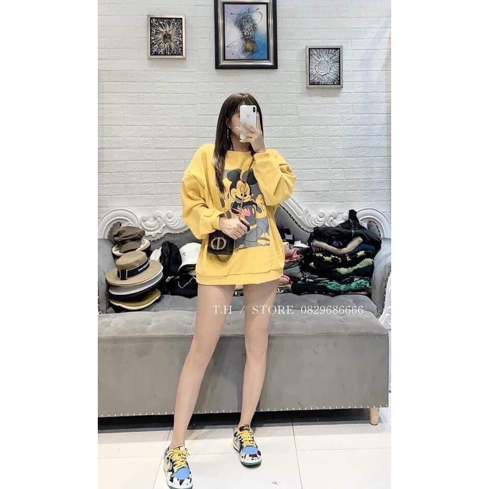 Áo nỉ nữ ❤️FREESHIP❤️ Áo Nỉ Mickey Vàng _Trắng Kute Cho Nữ | BigBuy360 - bigbuy360.vn