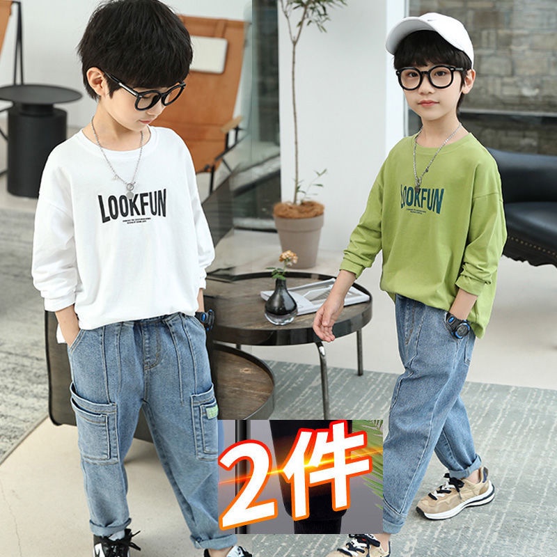 Áo Thun Cotton Trơn Tay Dài Nhiều Màu Thời Trang Mới Dành Cho Bé Trai 2022