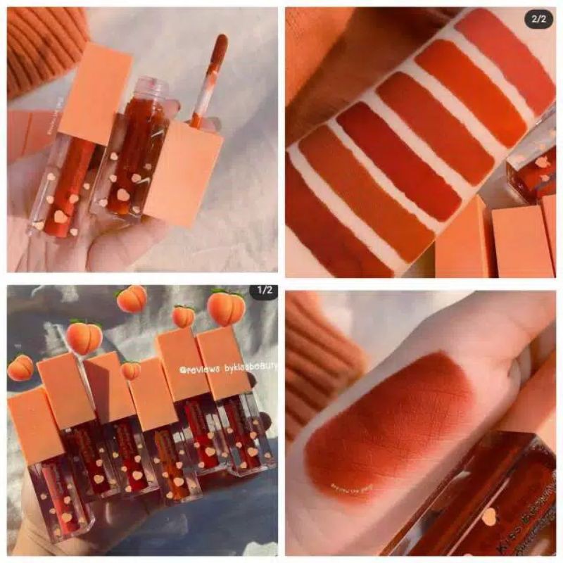 (hàng Mới Về) Son Môi Kissbeauty Màu Đào Trang Điểm Chuyên Nghiệp