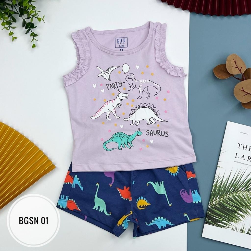 Đồ bộ bé gái, đồ cho bé gái chất cotton, có nhiều màu, size 1-7 tuổi - SUNKIDS