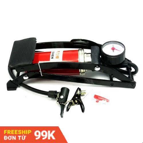 BƠM ĐẠP CHÂN MINI DÙNG CHO XE ĐẠP, XE MÁY, Ô TÔ