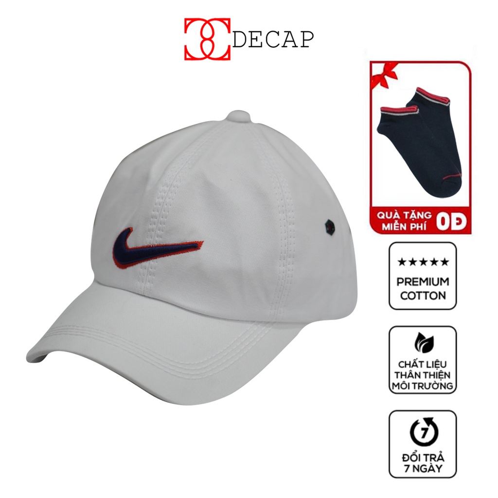 Nón mũ kết lưỡi trai thời trang phom đẹp nam nữ unisex ulzzang chất vải kaki snapback kiểu Nike |DECAP SHOP
