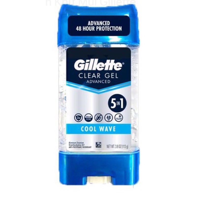 LĂN KHỬ MÙI GEL GILLETTE ENDURANCE COOL WAVE CLEAR GEL