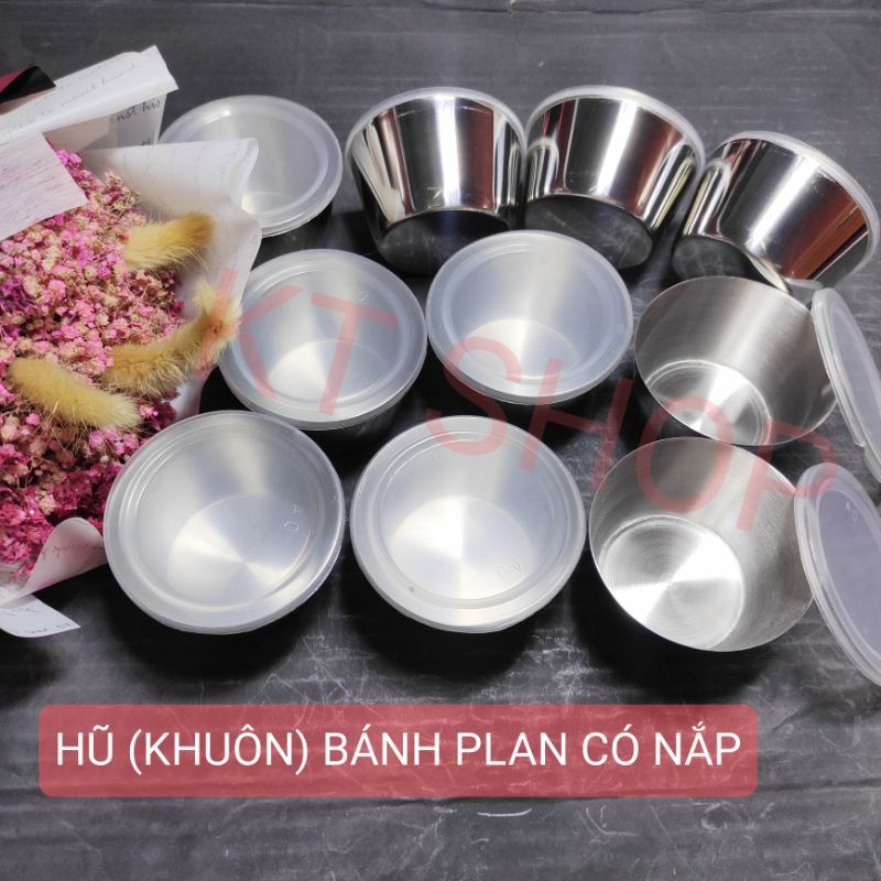 COMBO 10 BỘ KHUÔN BÁNH PLAN INOX NẮP NHỰA