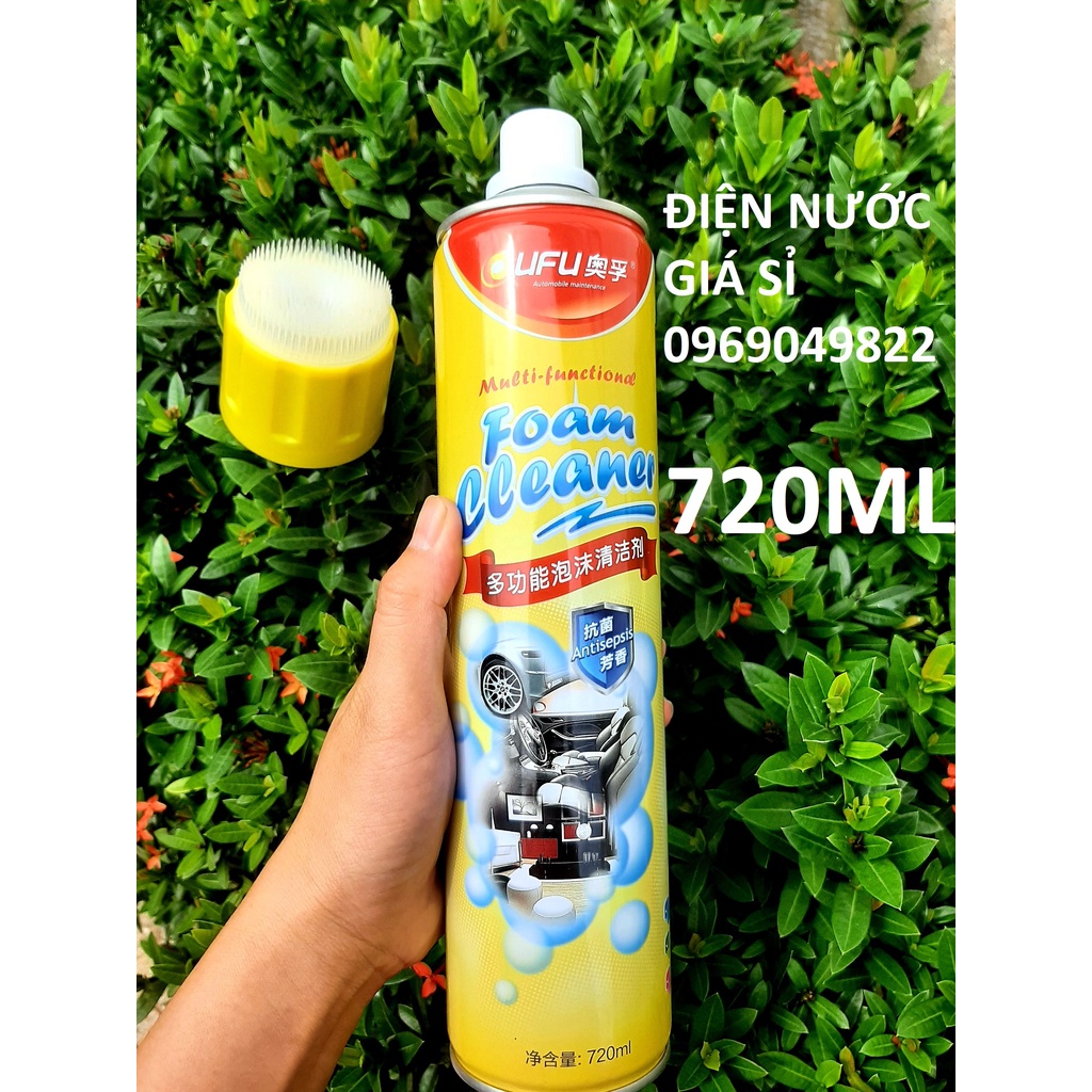 Chai Xịt Bọt Vệ Sinh Ghế Da, Túi Xách Da, Nội Thất Ô Tô, Vệ Sinh Dụng Cụ Bếp UFU FOAM 720ML