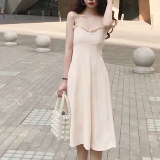 Váy 2 dây hồng nude