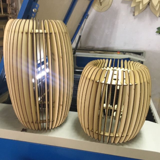 Đèn gỗ trang trí decor