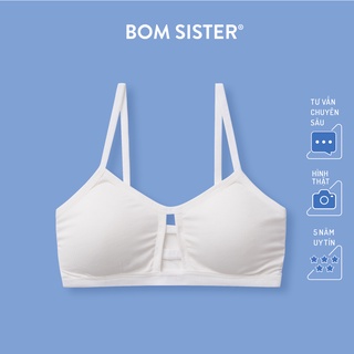 Áo lót thể thao không gọng mút mỏng màu trơn mút tháo rời được nâng ngực tự nhiên BOM SISTER BR4006