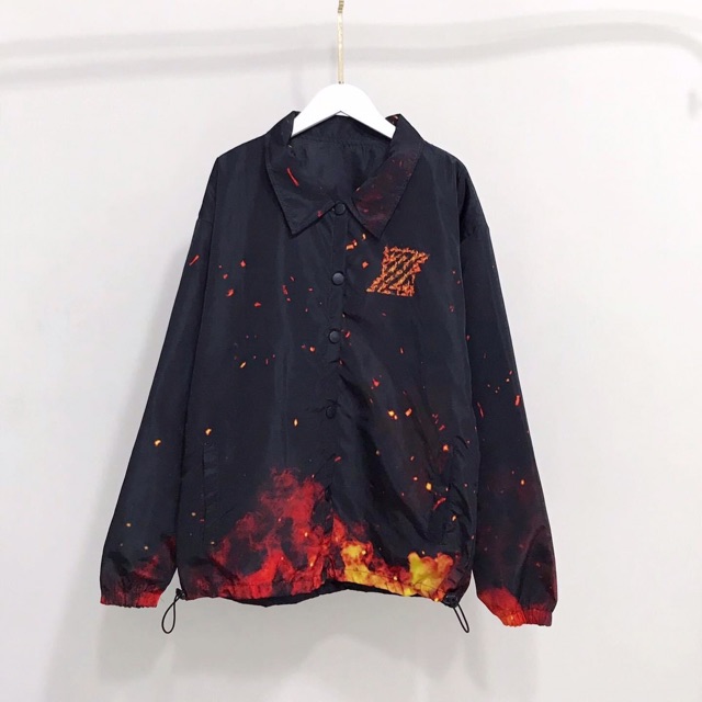 Áo Jacket Dù Nút Bấm Cổ Sơmi THE ZED FIRE 🔥 Ảnh Thật