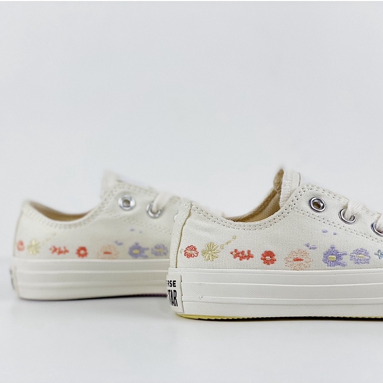 Giày Thể Thao Converse All Star ox Cổ Thấp Chất Liệu canvas Thêu Hoa Nhỏ Cho Nam Nữ-513