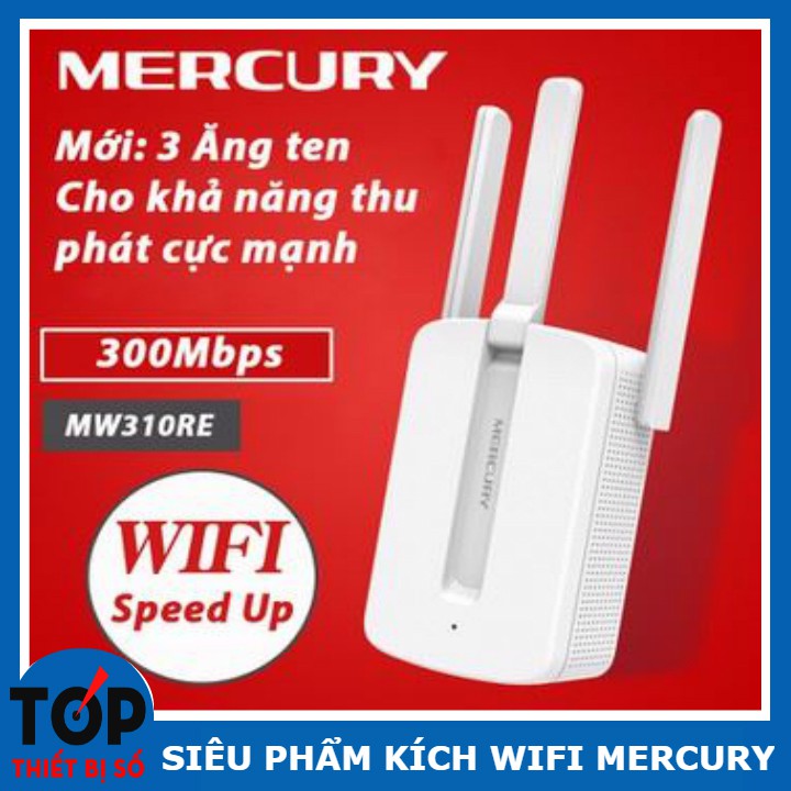 [ GIÁ HUỶ DIỆT] Kích Sóng Wifi Mercury MW310re 300Mbps 3 Râu Cực Mạnh | BigBuy360 - bigbuy360.vn