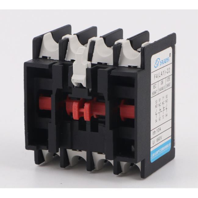 Tiếp điểm phụ 2NO 2NC F4-22 ( LA-22) gắn trên contactor -TBĐ