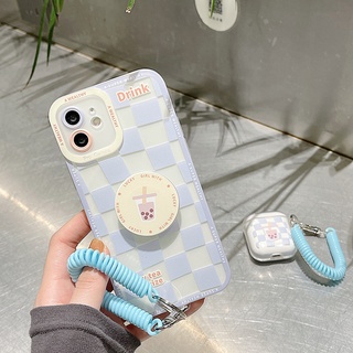 Ốp điện thoại silicon mềm hình vuông có dây đeo compatible for iPhone13/13pro/13promax iPhone12/12pro/12promax iPhone11/11pro/11promax iPhoneX/XS iPhoneSE2020 iPhone7/7Plus iPhone8/8Plus iPhone6/6Plus/6s/6sPlus
