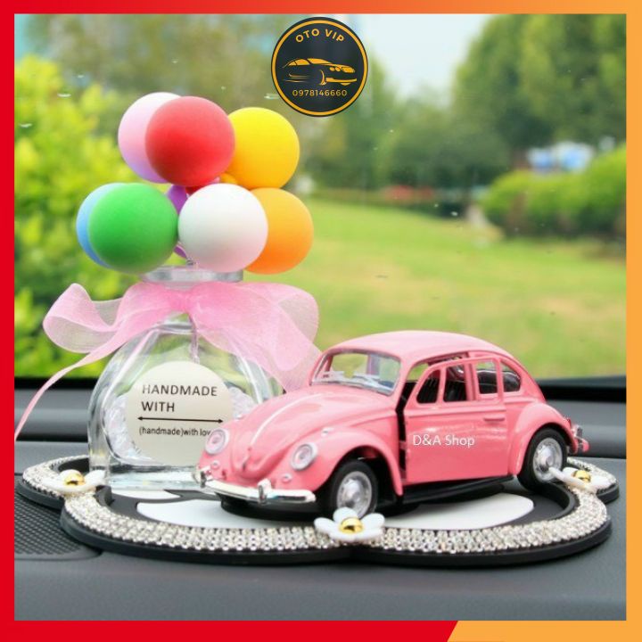 Ô tô trang trí nội thất táp lô+ lọ bóng + thảm hoa đính đá trang trí taplo xe màu hồng, đen, đỏ, trắng