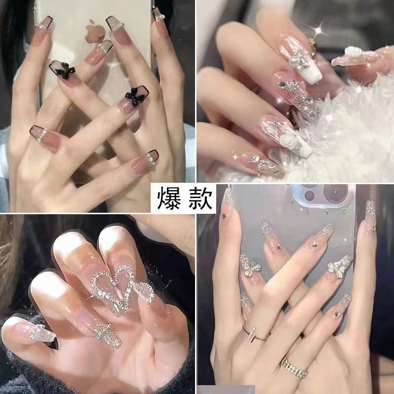 Móng Tay Giả Hình Nơ Phong Cách Mới Có Thể Tháo Rời