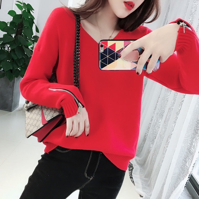 Áo len tay khoá thời trang ( coi kĩ ảnh thật phía cuối ) | BigBuy360 - bigbuy360.vn