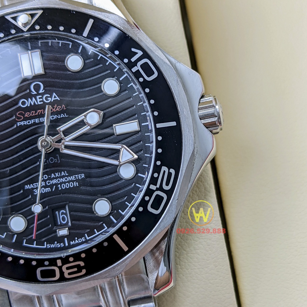 Đồng Hồ Nam OMG Dây Kim Loại/Dây Cao Su Cao Cấp Máy Lộ Cơ Mặt Đen, Có Chức Năng Lịch Ngày