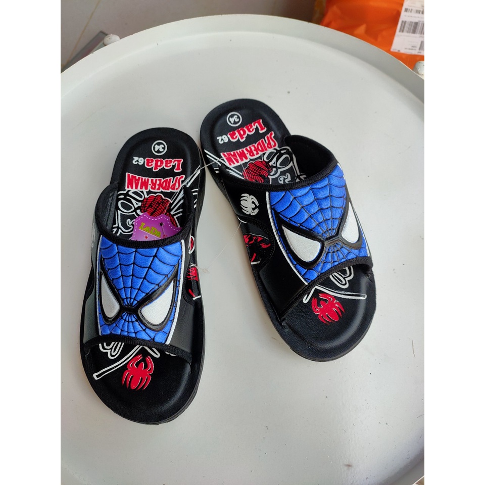 Dép siêu nhân nhện thời trang trẻ em cao cấp đế PU size 25-36