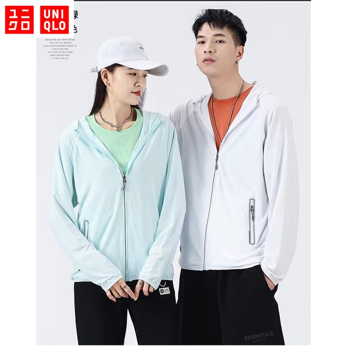 Áo khoác Uniqlo Nữ Airism Chống tia cực tím UPF 50 + Lưới dài tay Full Zip Áo khoác ngoài trời Áo khoác
