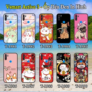 Ốp Lưng Vsmart Active 3 dẻo đen in hình Nhiều Mẫu Phần B