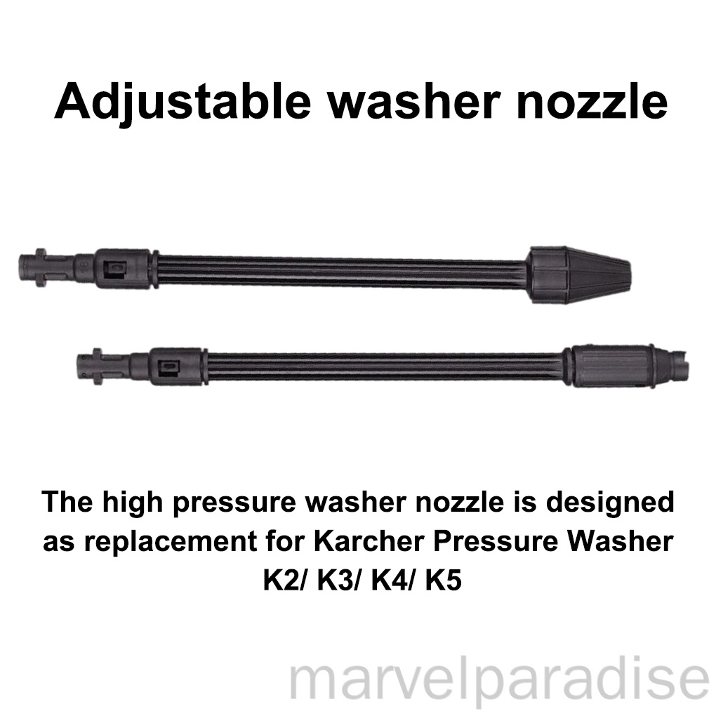 Set 2 vòi xịt nước áp suất cao có thể điều chỉnh cho Karcher K2/K3/K4/K5