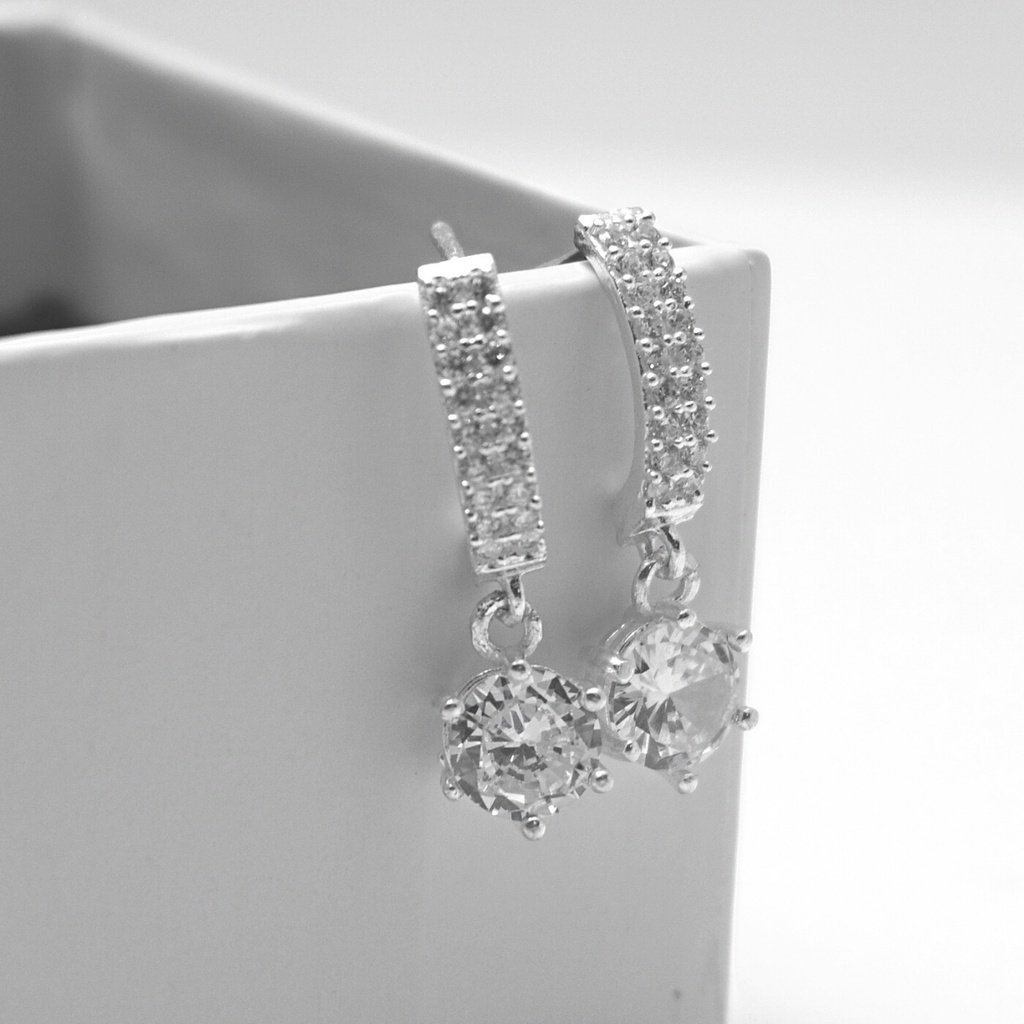 Bông tai bạc ATJ9081 , hoa tai nữ nụ đá stone bud ANTA Jewelry