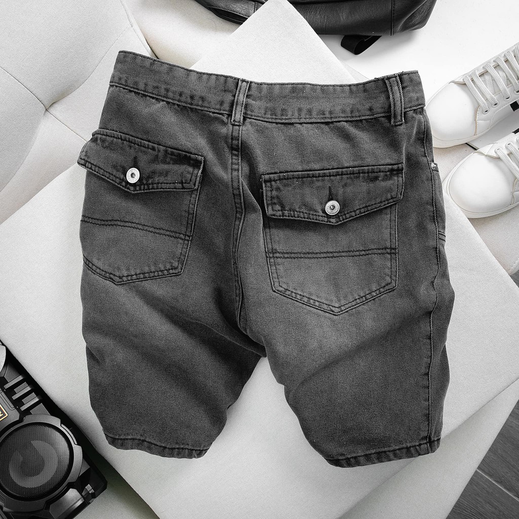 Quần short jean túi trước