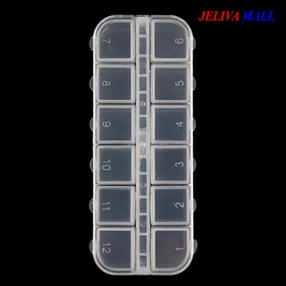 Khay đựng đá nail 12 ô nắp bật