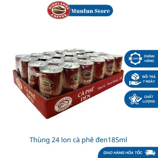 Thùng 24 lon cà phê đen Highlands coffee 185ml/lon