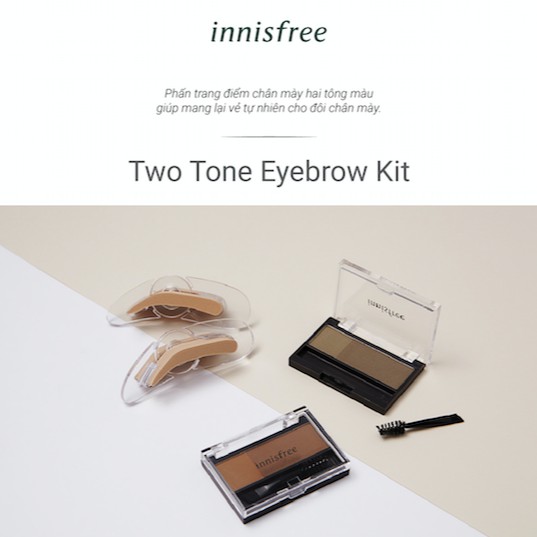 [Mã FMCGMF11 giảm 8% đơn 250K] Phấn trang điểm chân mày innisfree Twotone Eyebrow Kit 3.5g