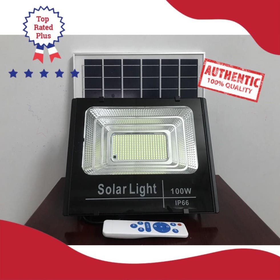 [Hot]  Đèn Pha Năng Lượng Mặt Trời Solar Light -  1 ô - Siêu Tích Trữ và Tiết Kiệm Điện Năng - BH 2 NĂM