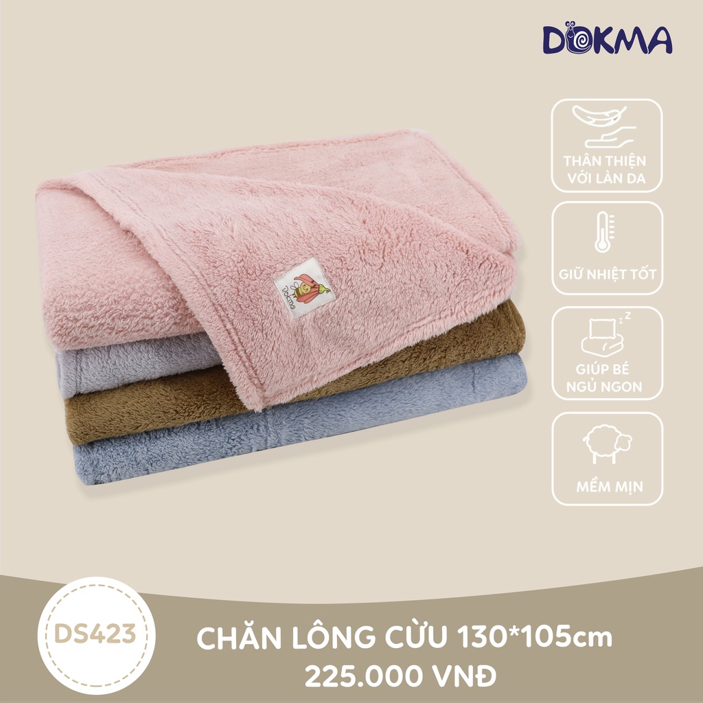 Chăn lông cừu 130x105cm Dokma DS423