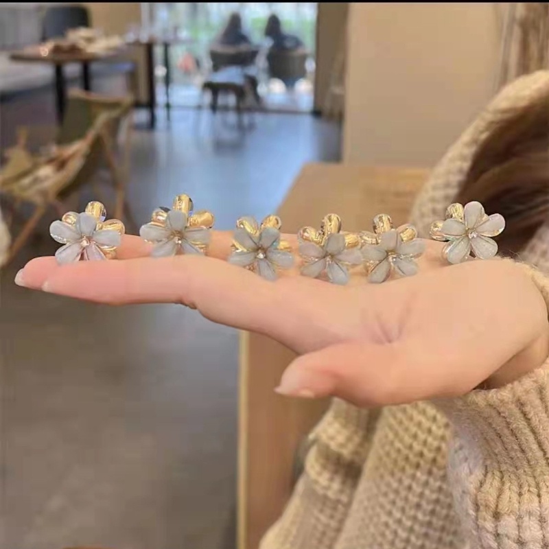 Kẹp Tóc Nữ Đính Đá Hình Hoa Phong Cách Hàn Quốc