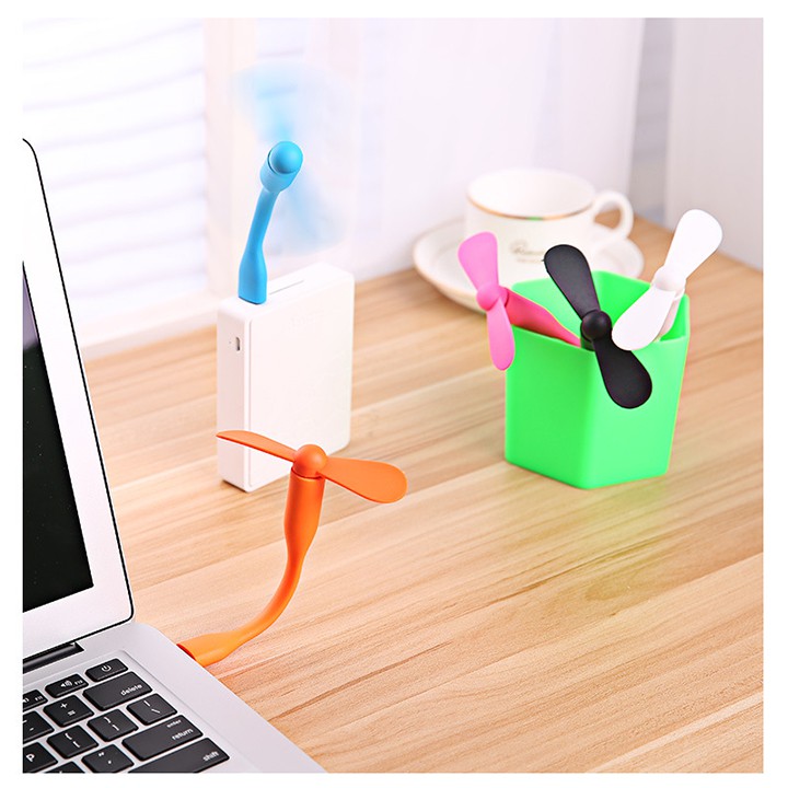 Quạt USB mini cánh nhựa điện thoại laptop sạc sự phòng tiện lợi bỏ túi đi học du lịch