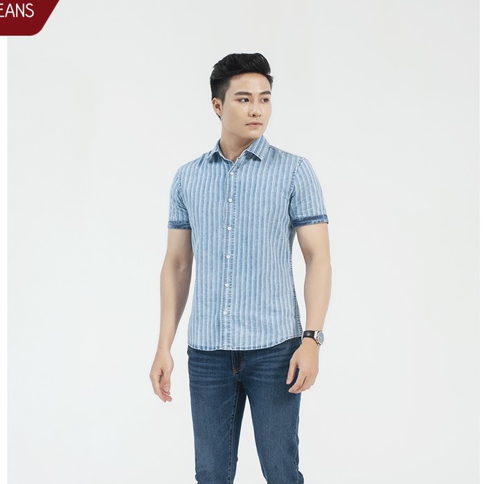 Áo Sơmi Nam Genviet Thô Kẻ Sọc T3321L1585