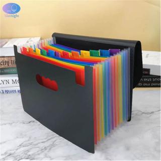 Túi Đựng Giấy A4 13 Ngăn Màu Cầu Vồng