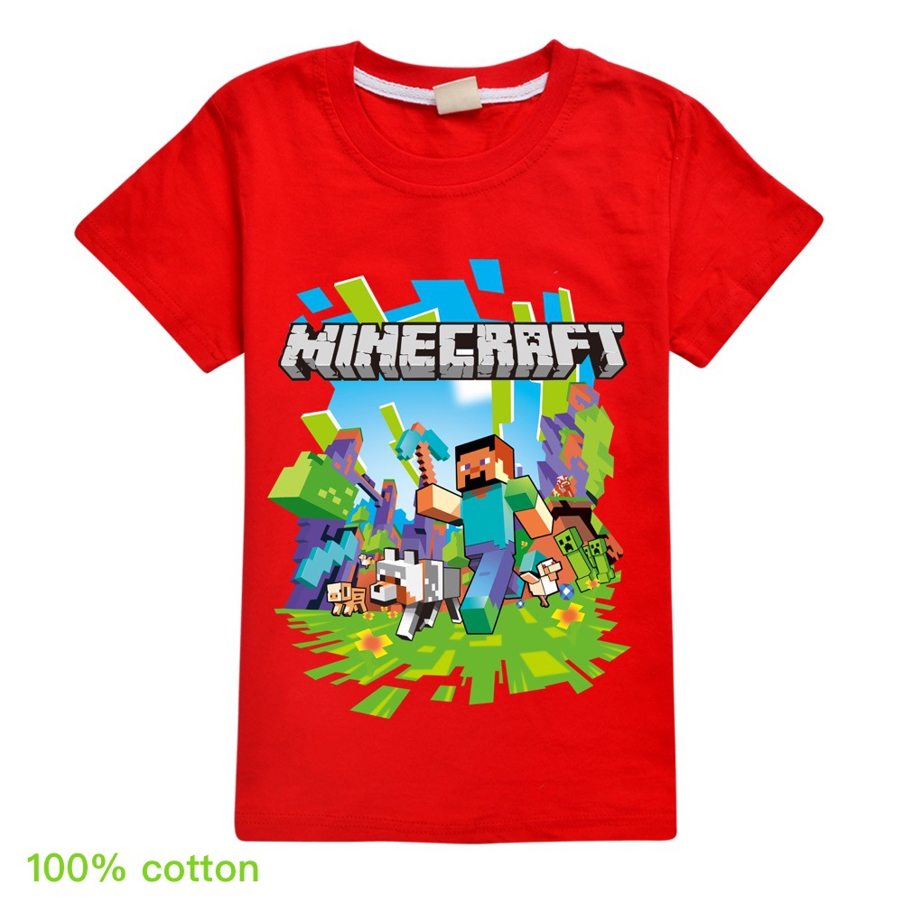 Áo Thun 100% Cotton In Chữ Game Minecraft 2020