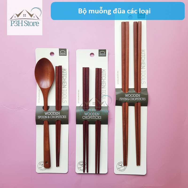 Dụng cụ làm bếp Lock&amp;Lock bằng gỗ Rose Wood p3hstore