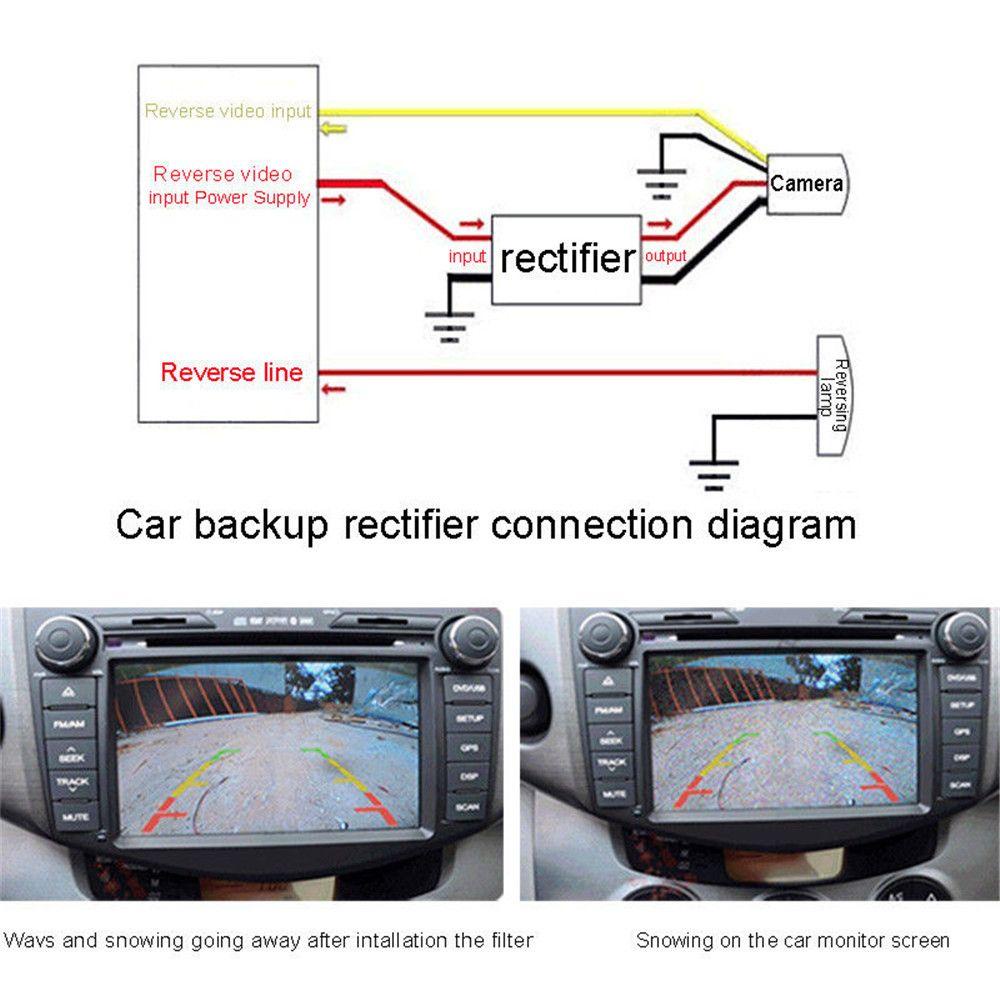 REBUY1 Rơ Le Kết Nối Màn Hình Camera Lùi Xe
