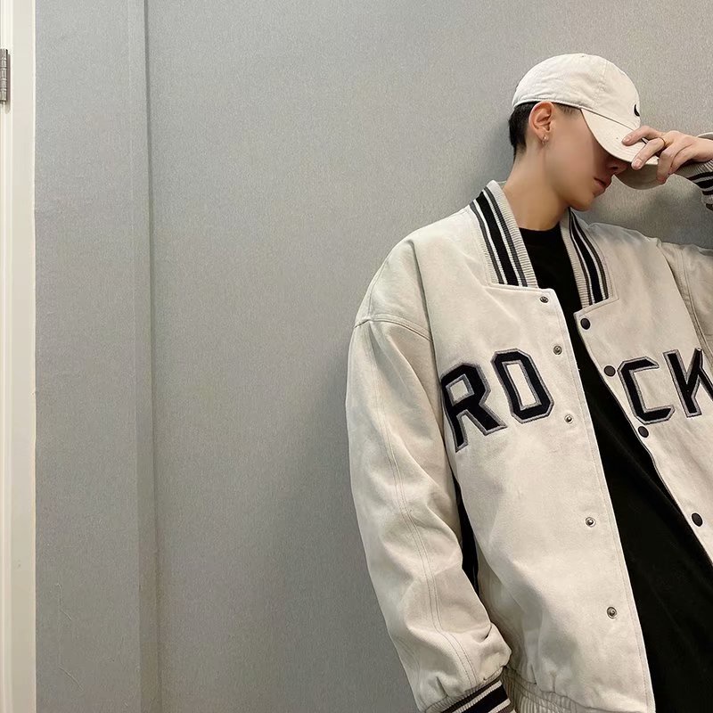 Áo  khoác bóng chày dáng rộng thời trang mới năm  dành cho nam áo khoác đôi simple hàn quốc bigsize from rộng dây kéo hoodie  unisex thời trang hàn quốc